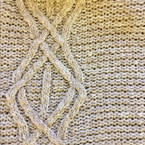 Bluenotes Women Cable Knit Sweater Chunky Beige Loose Fit Cowl Neck Small - Picture 9 of 11